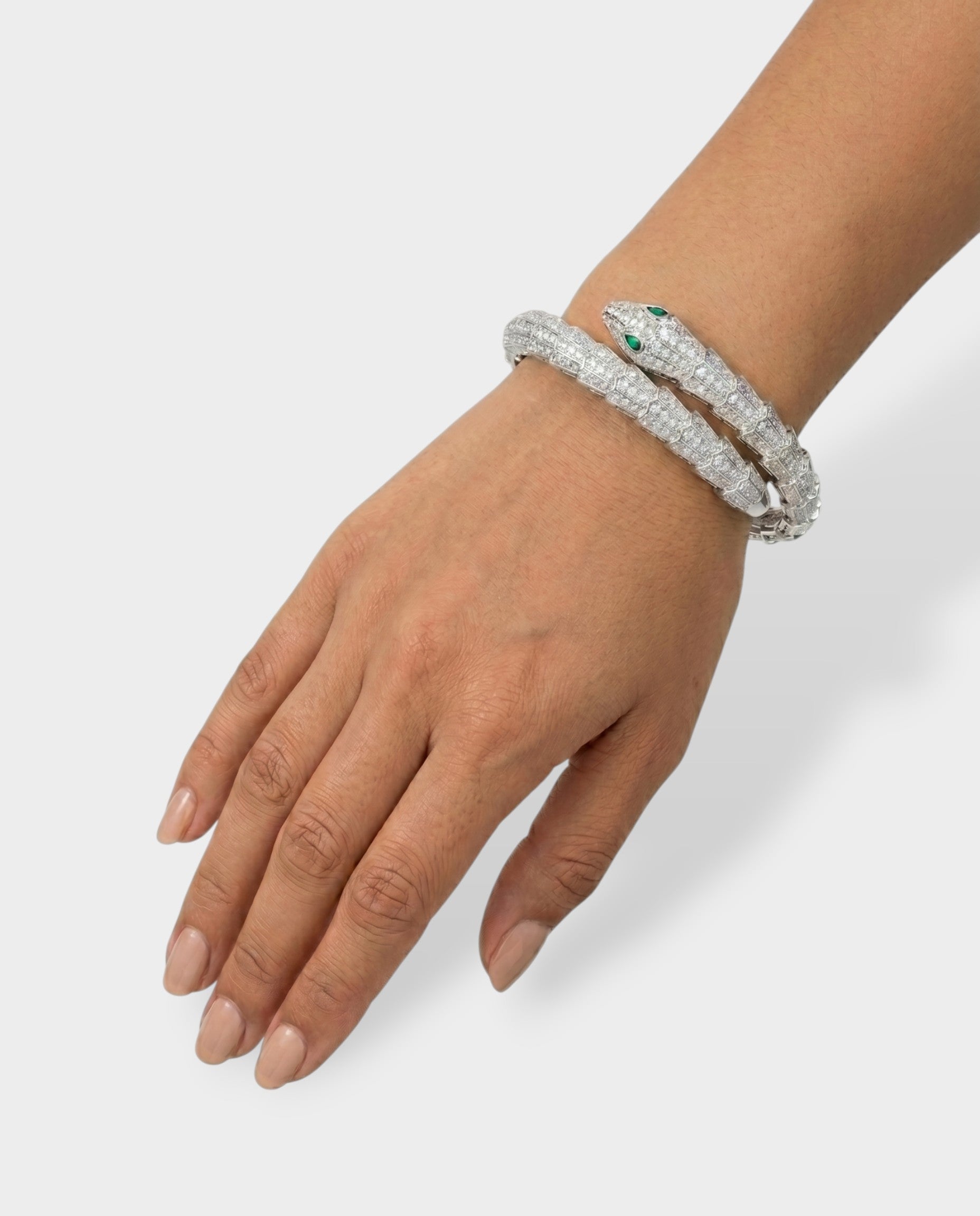 Crystal Pavé Snake Wrap Bracelet