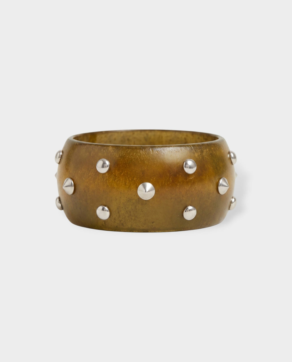 Wooden Studded Cuff Bracelet