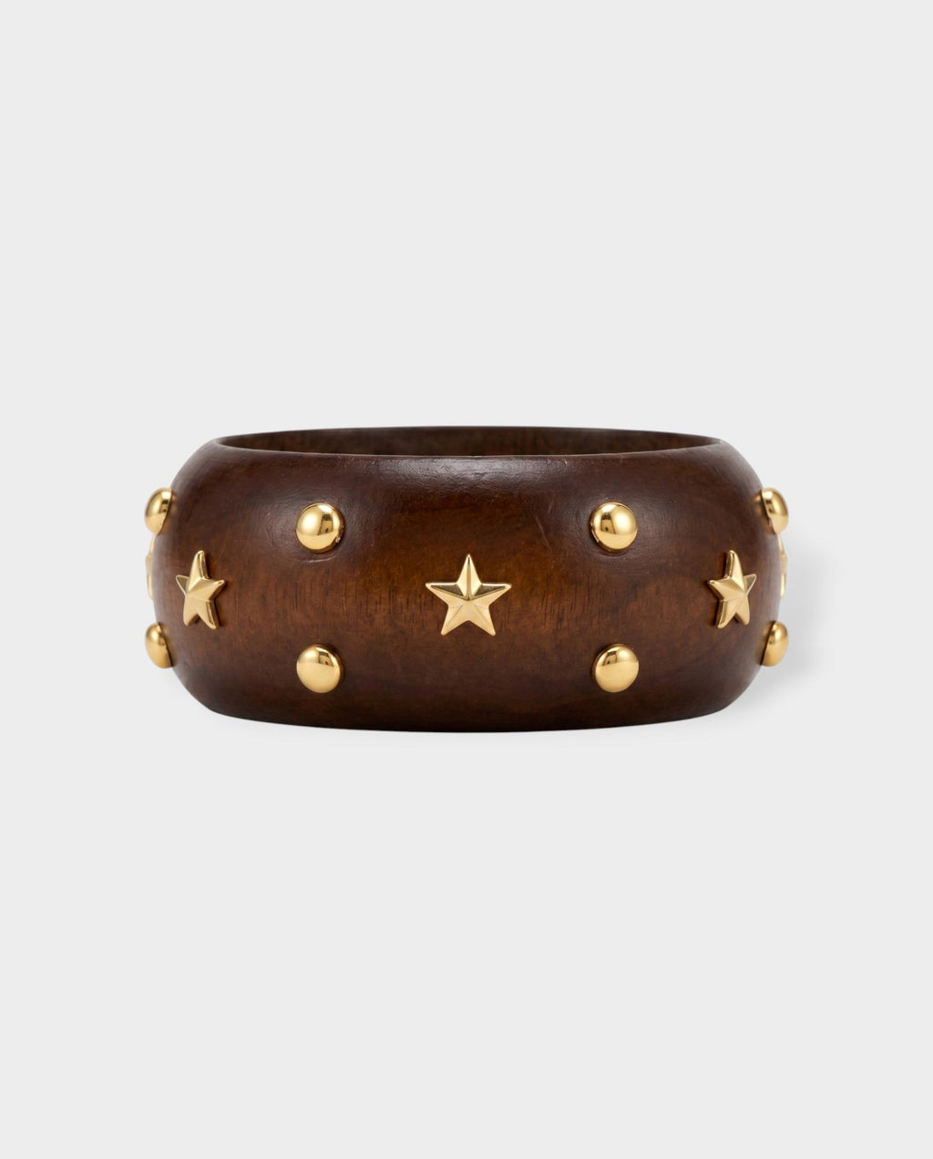 Wooden Studded Cuff Bracelet