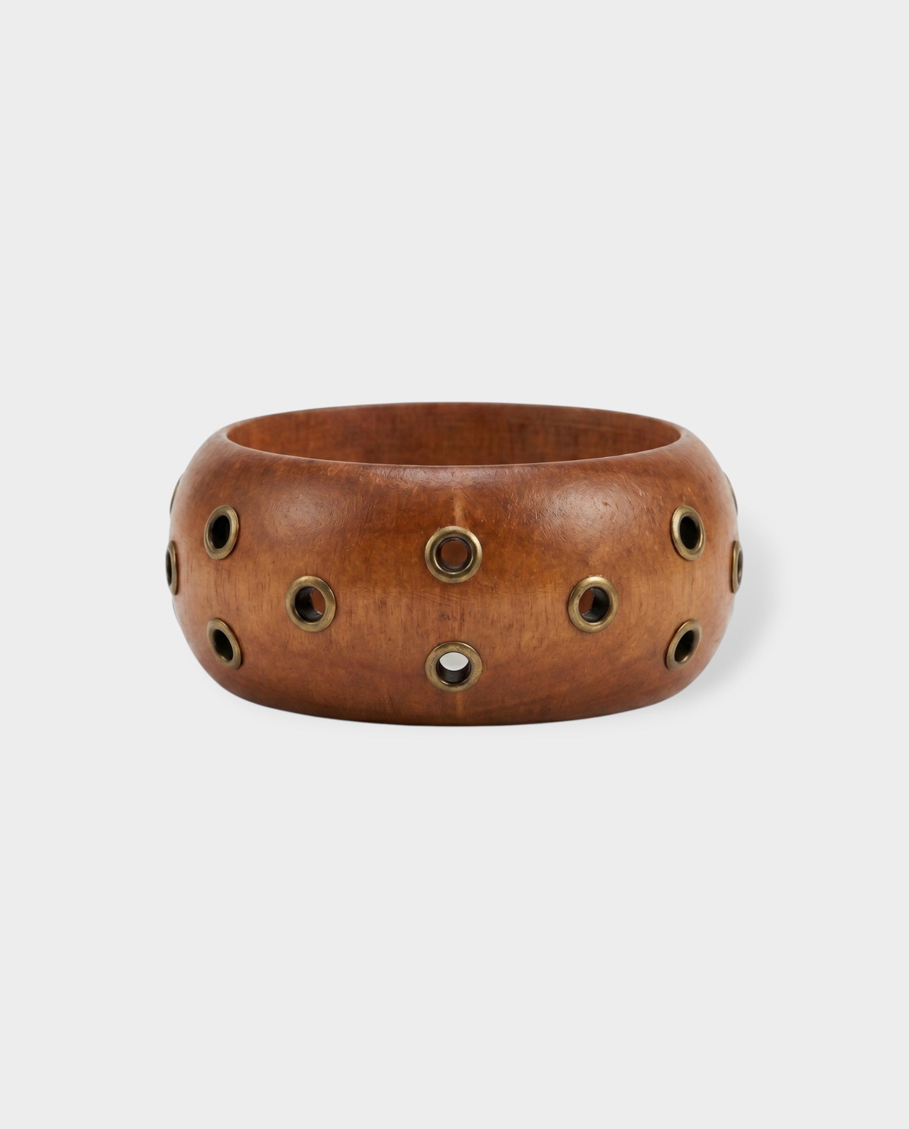Wooden Studded Cuff Bracelet