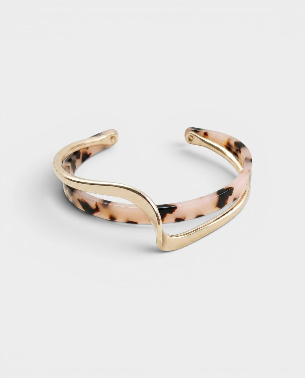 Gold-Tone Twisted Resin Cuff Bracelet