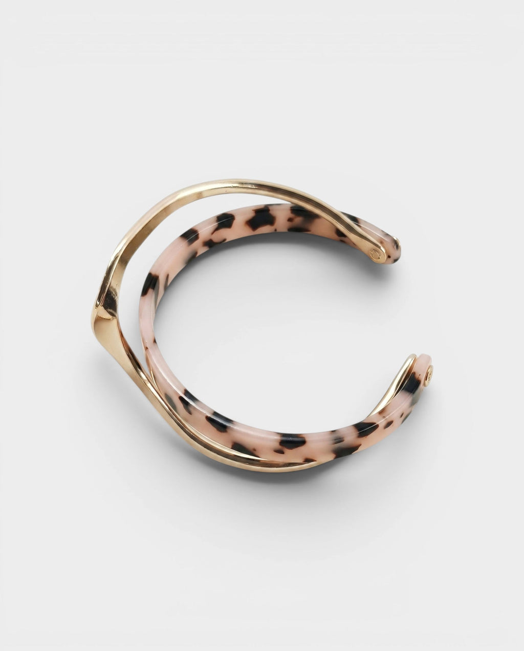 Gold-Tone Twisted Resin Cuff Bracelet