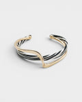 Gold-Tone Twisted Resin Cuff Bracelet