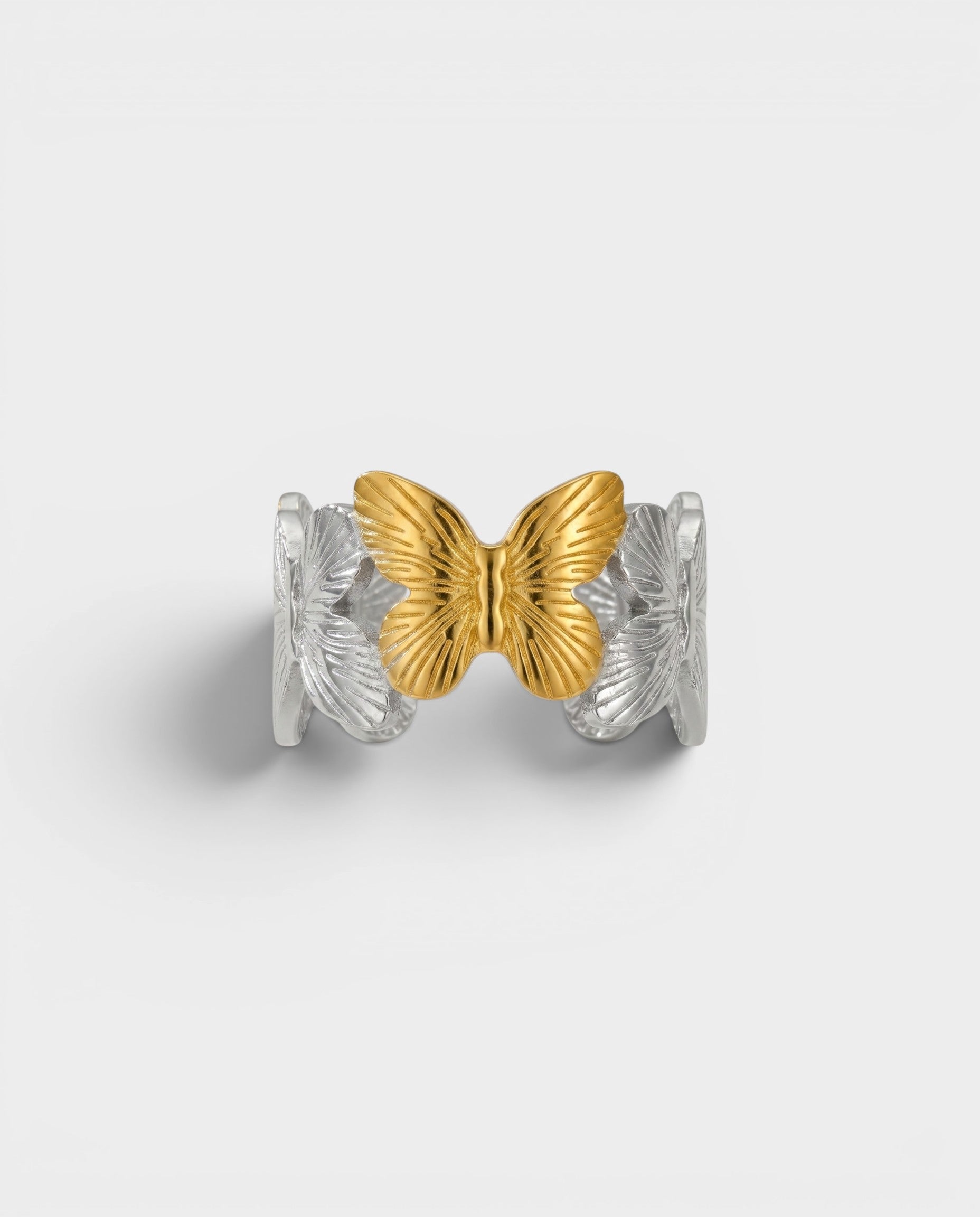 Two-Tone Butterfly Accent Ring