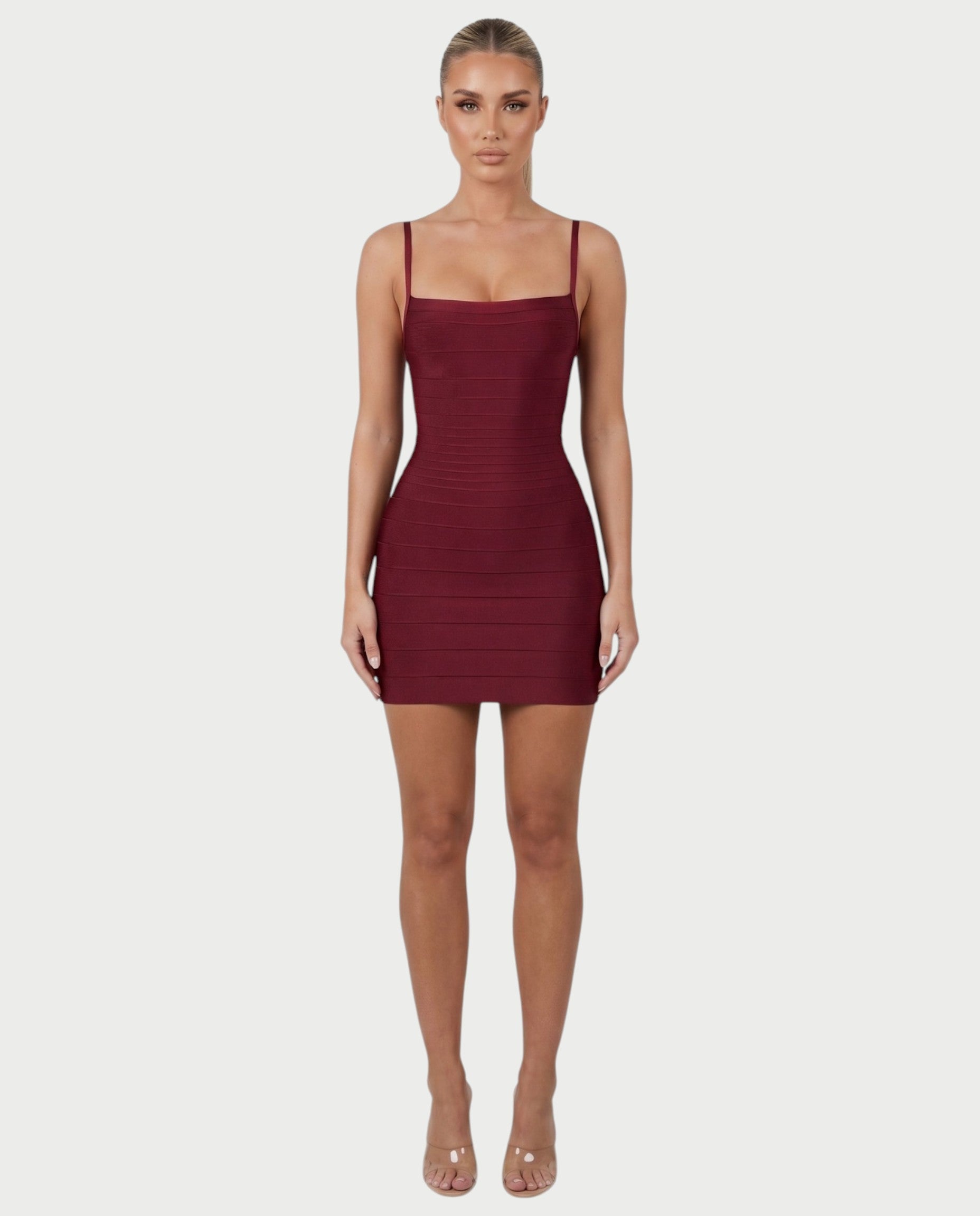 ZAYARA Spaghetti Strap Bandage Mini Dress