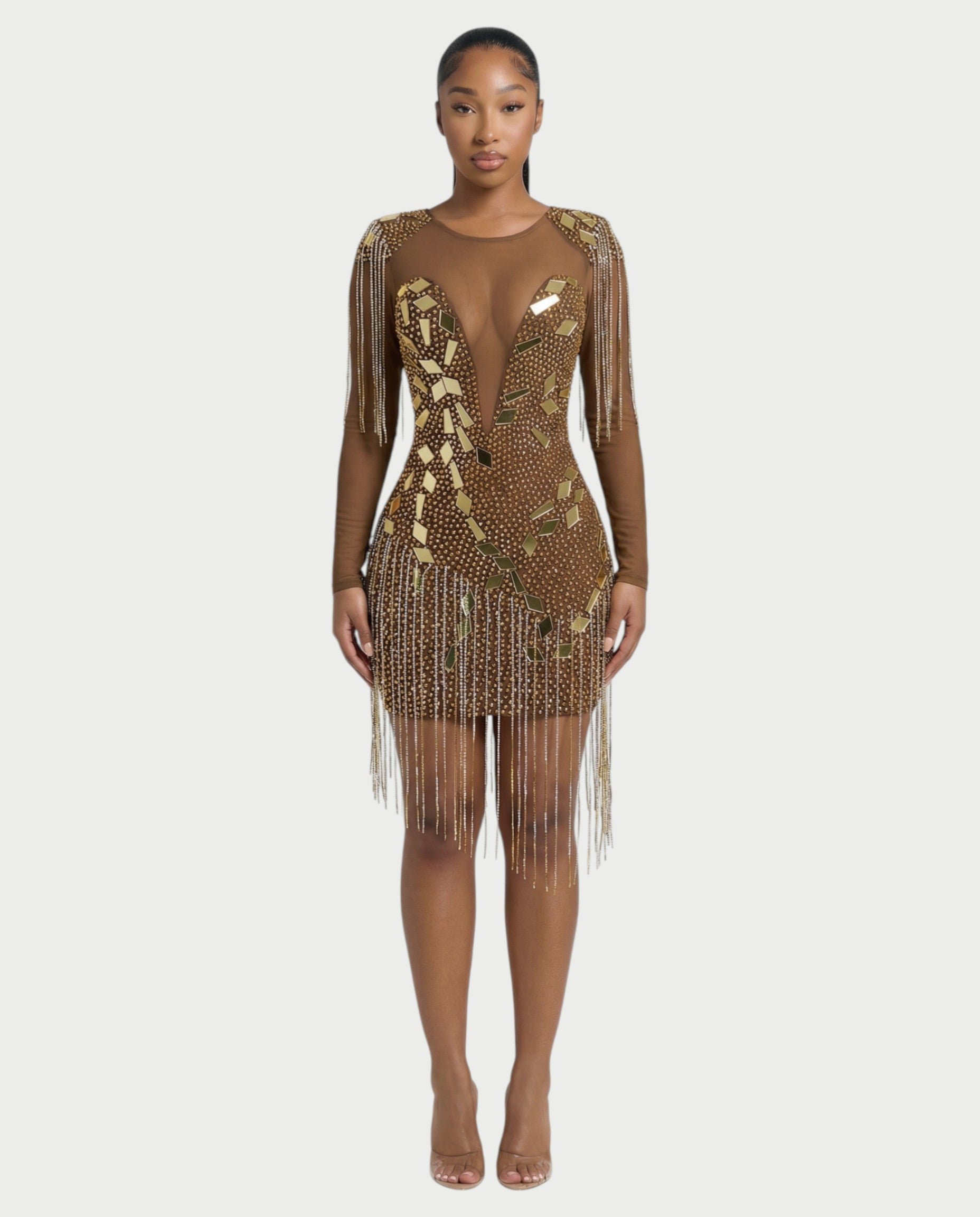 TALLIE Mirror Mosaic Mini Dress