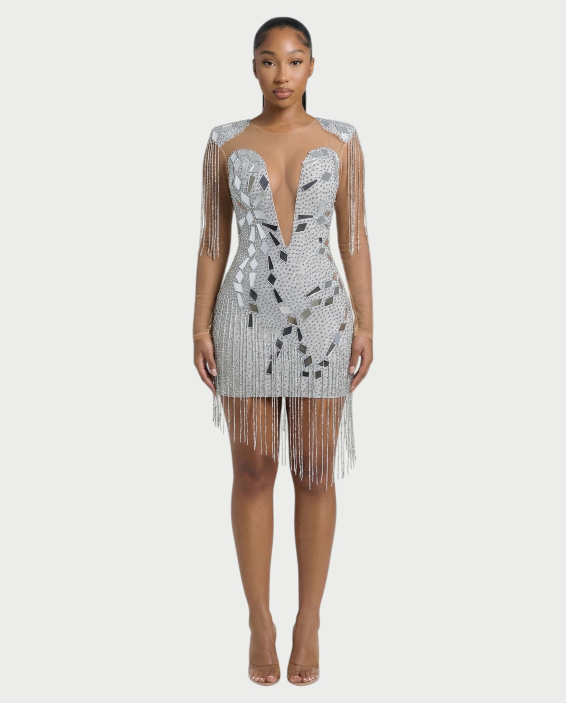 TALLIE Mirror Mosaic Mini Dress