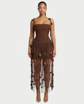 AYONA Camisole Top & High-waisted Tassel Skirt Set