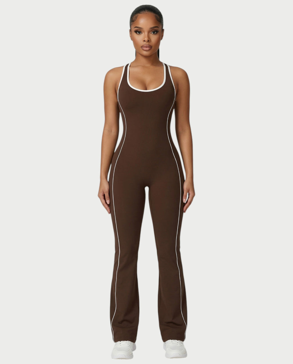 ZIRANA Open-Back Flared Jumpsuit