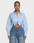 ORLY Cropped Twist Detail Shirt