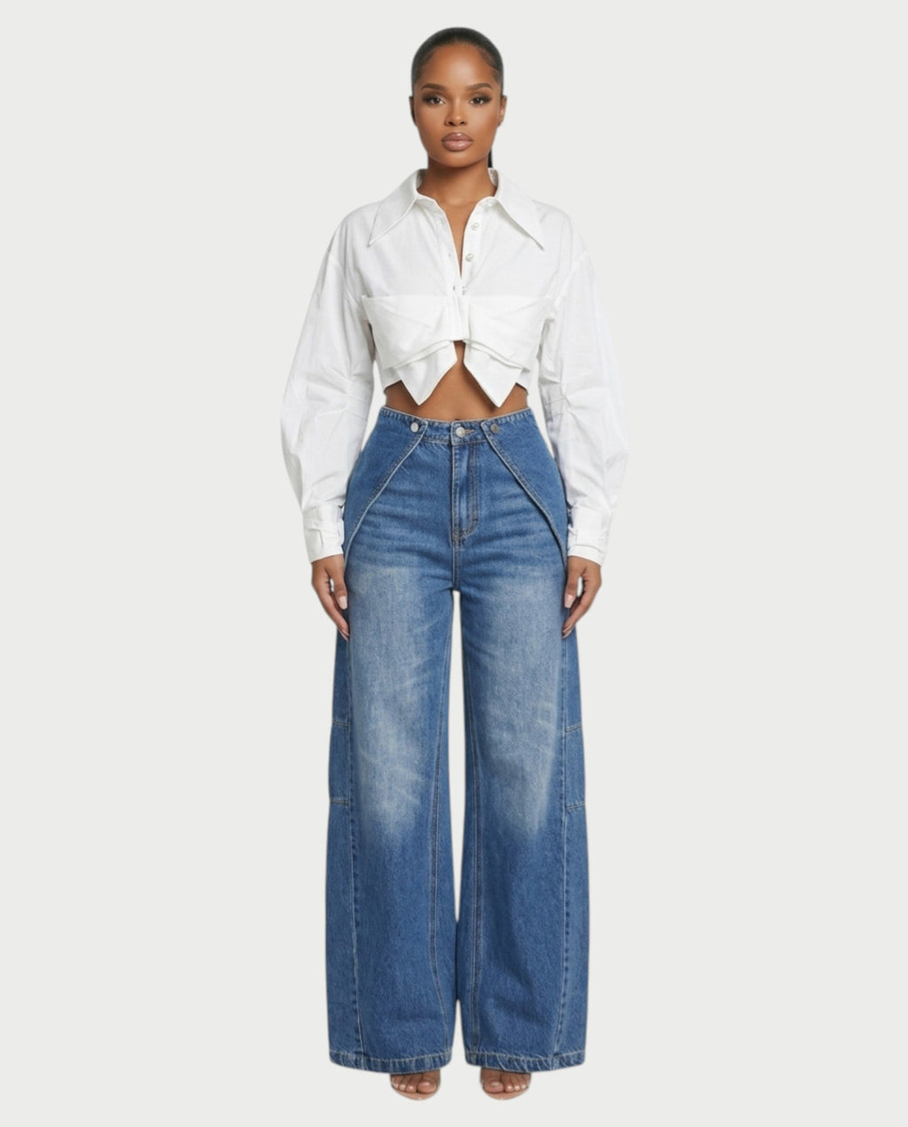 ORLY Cropped Twist Detail Shirt
