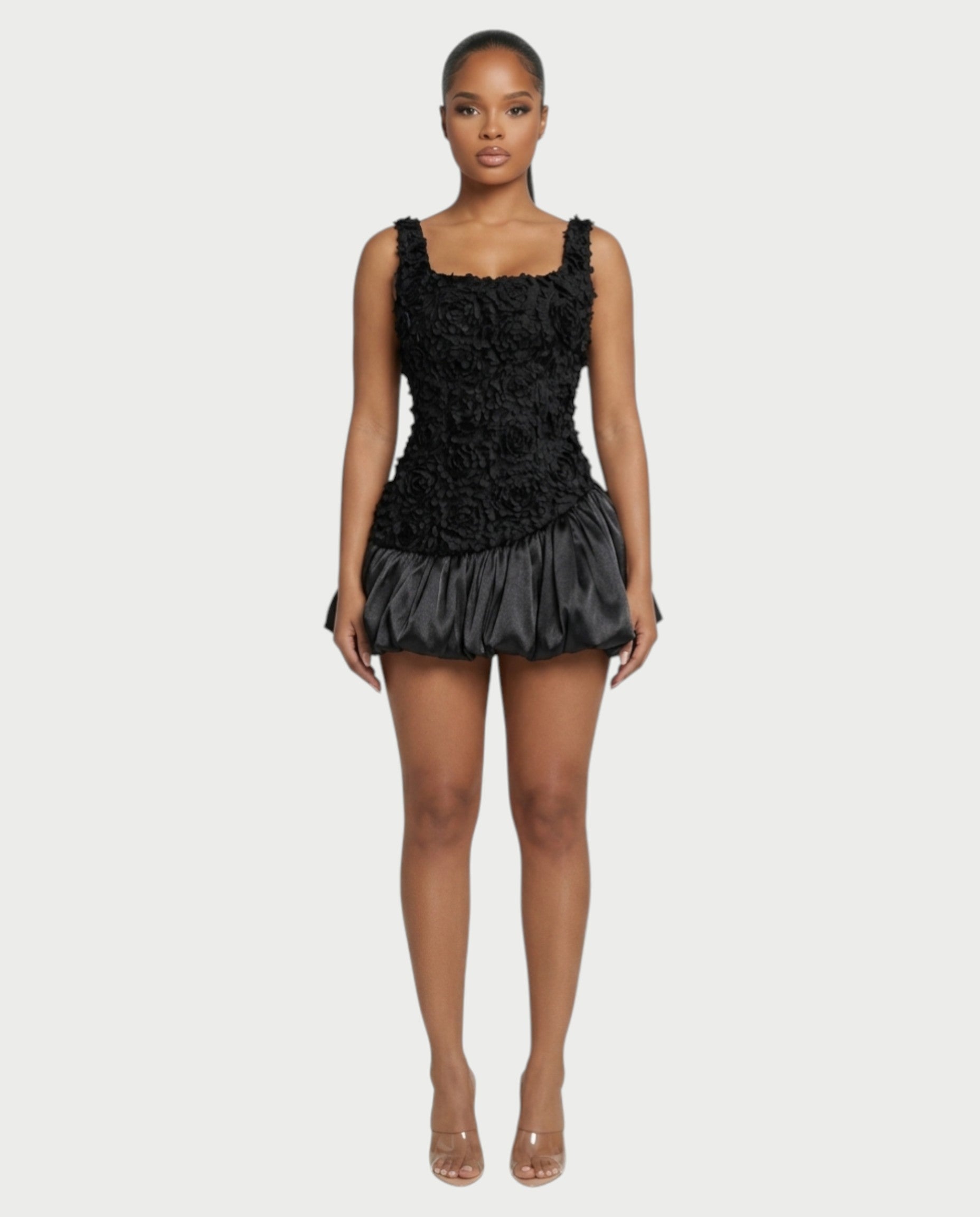 ZARAE Floral Ruffled Mini Dress