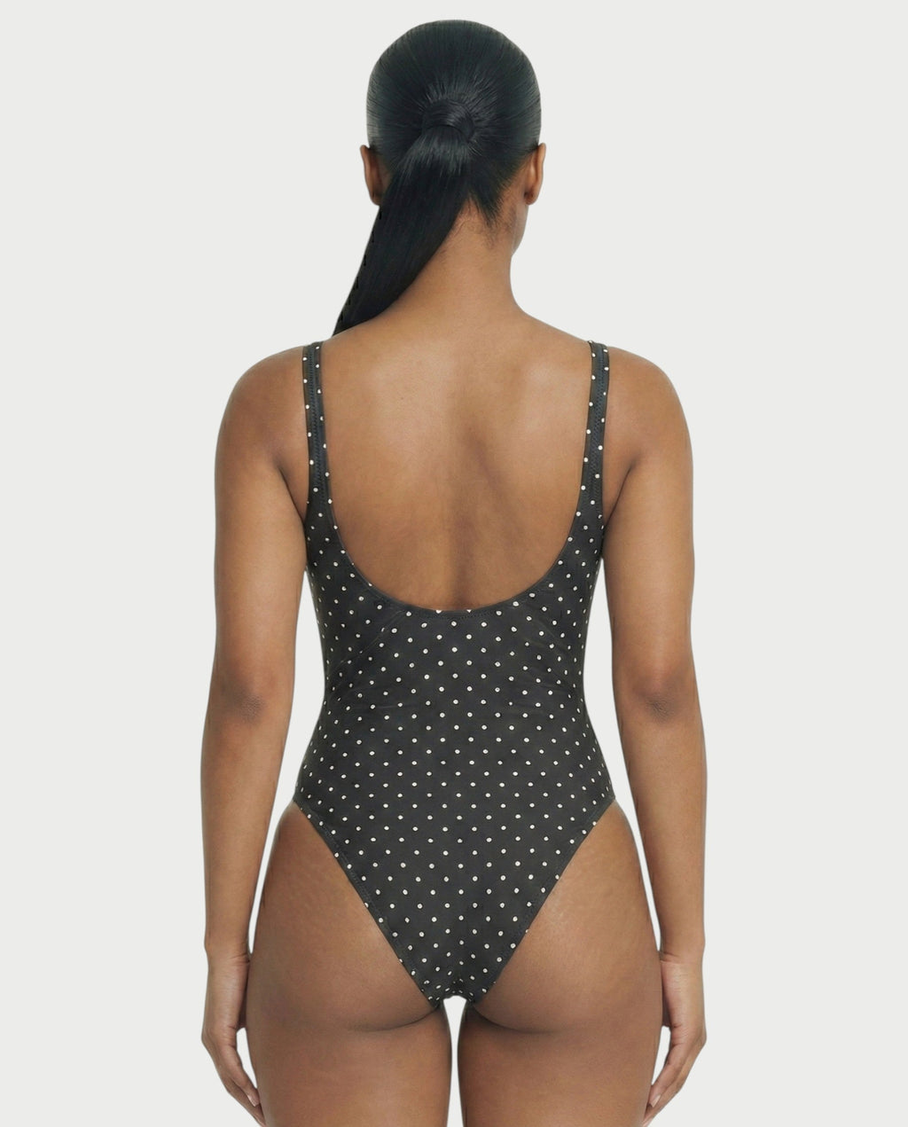 Patterned Scoop Neck Bodysuit