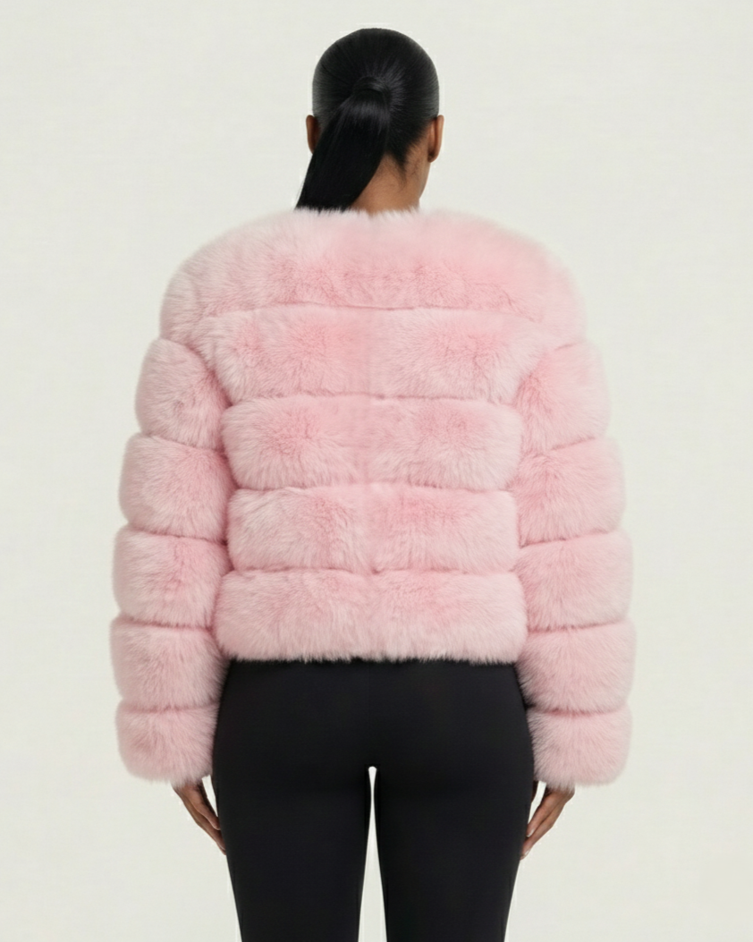 BEATRICE Faux Fur Bubble Jacket