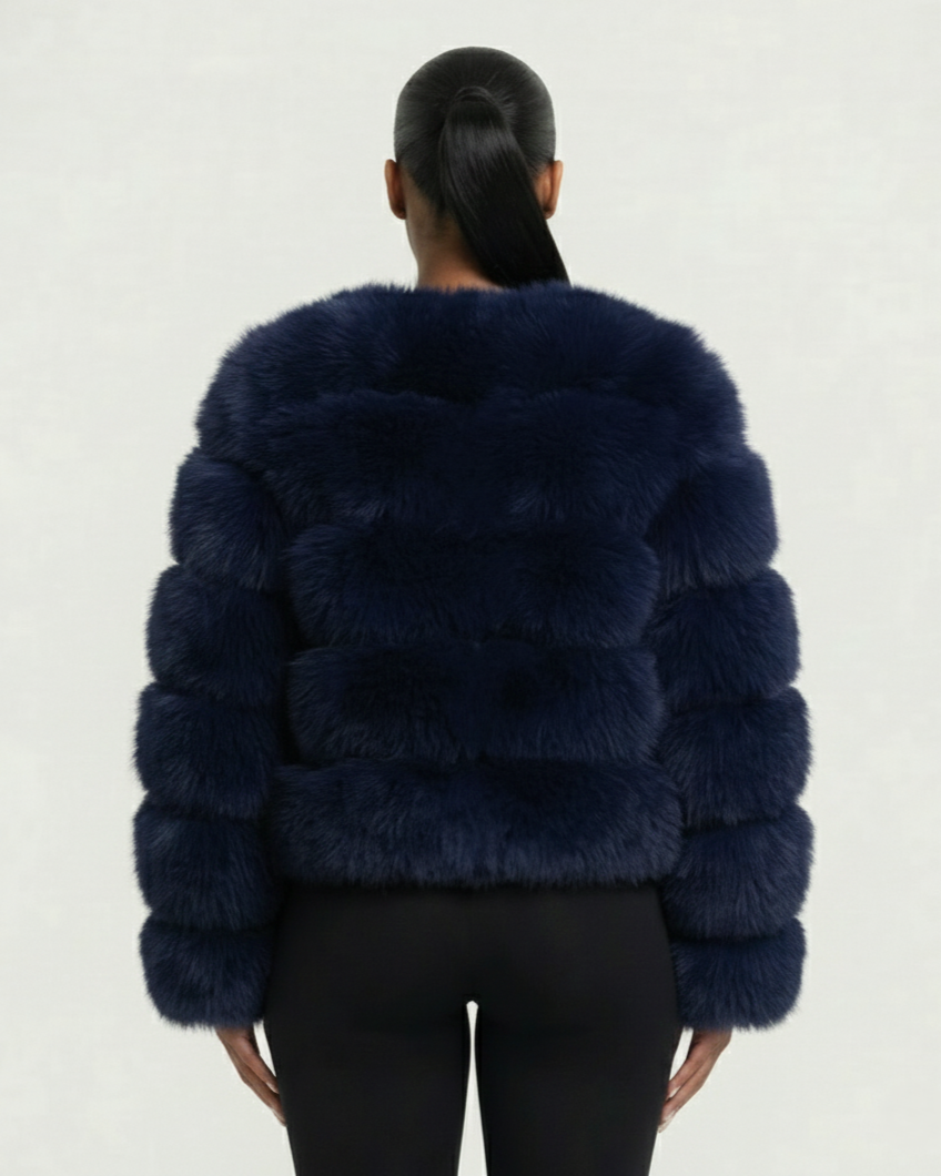 BEATRICE Faux Fur Bubble Jacket