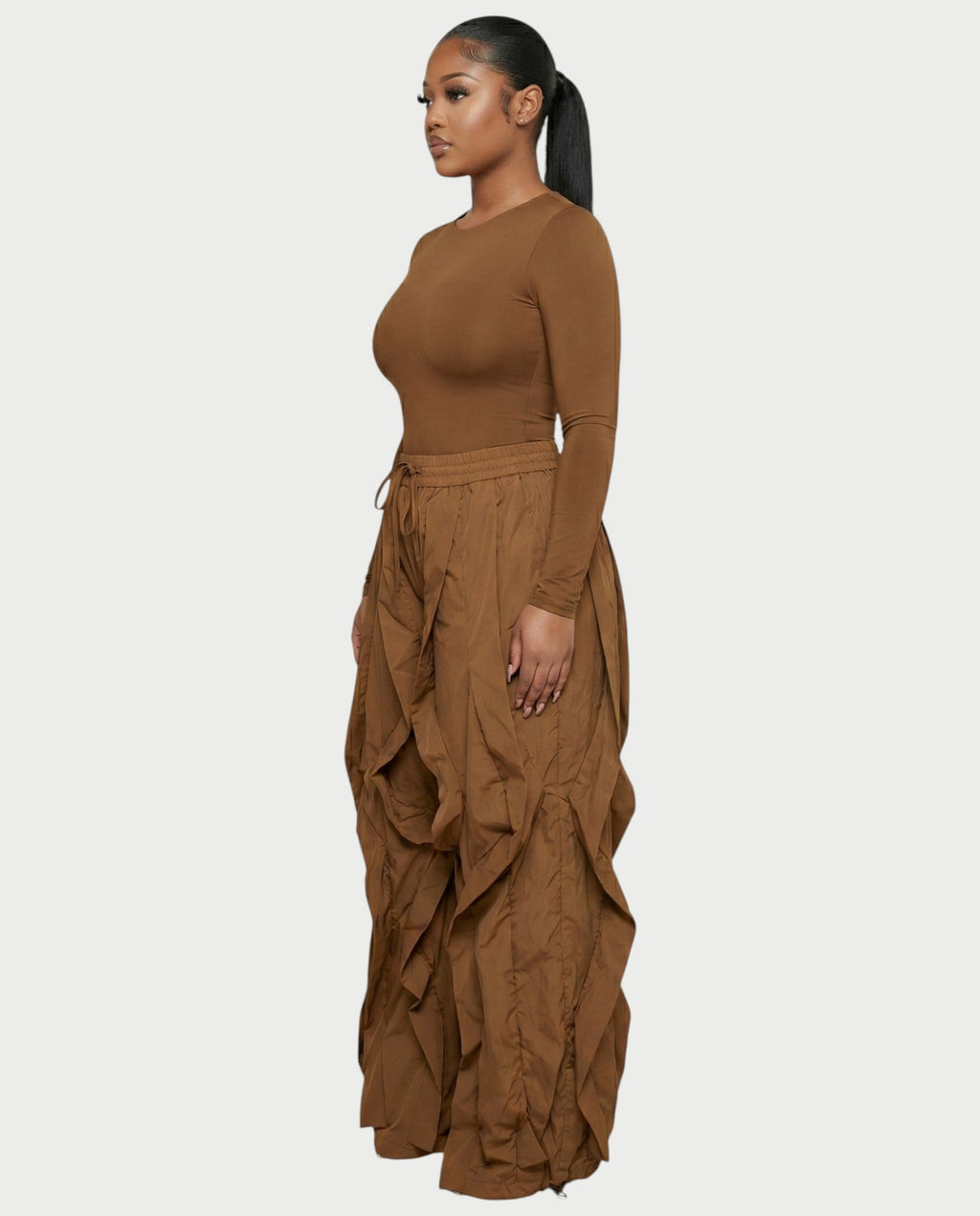 SILVA Sculpting Top & Wide-Leg Cargo Pants Set