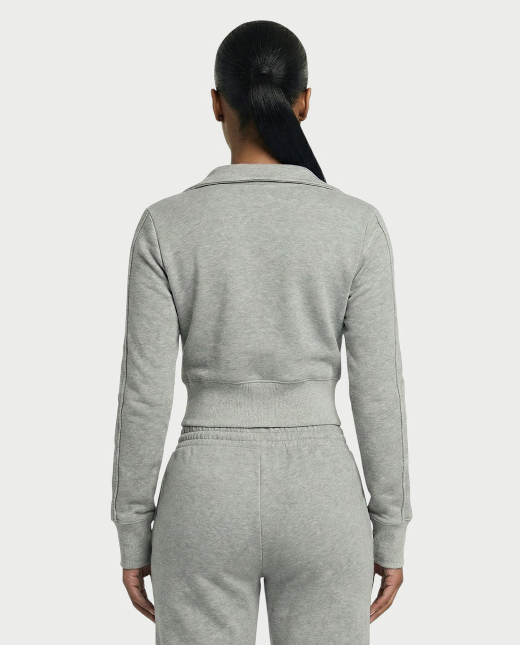 GIVANA Cropped Zip Jumper & Straight-Leg Pants Set