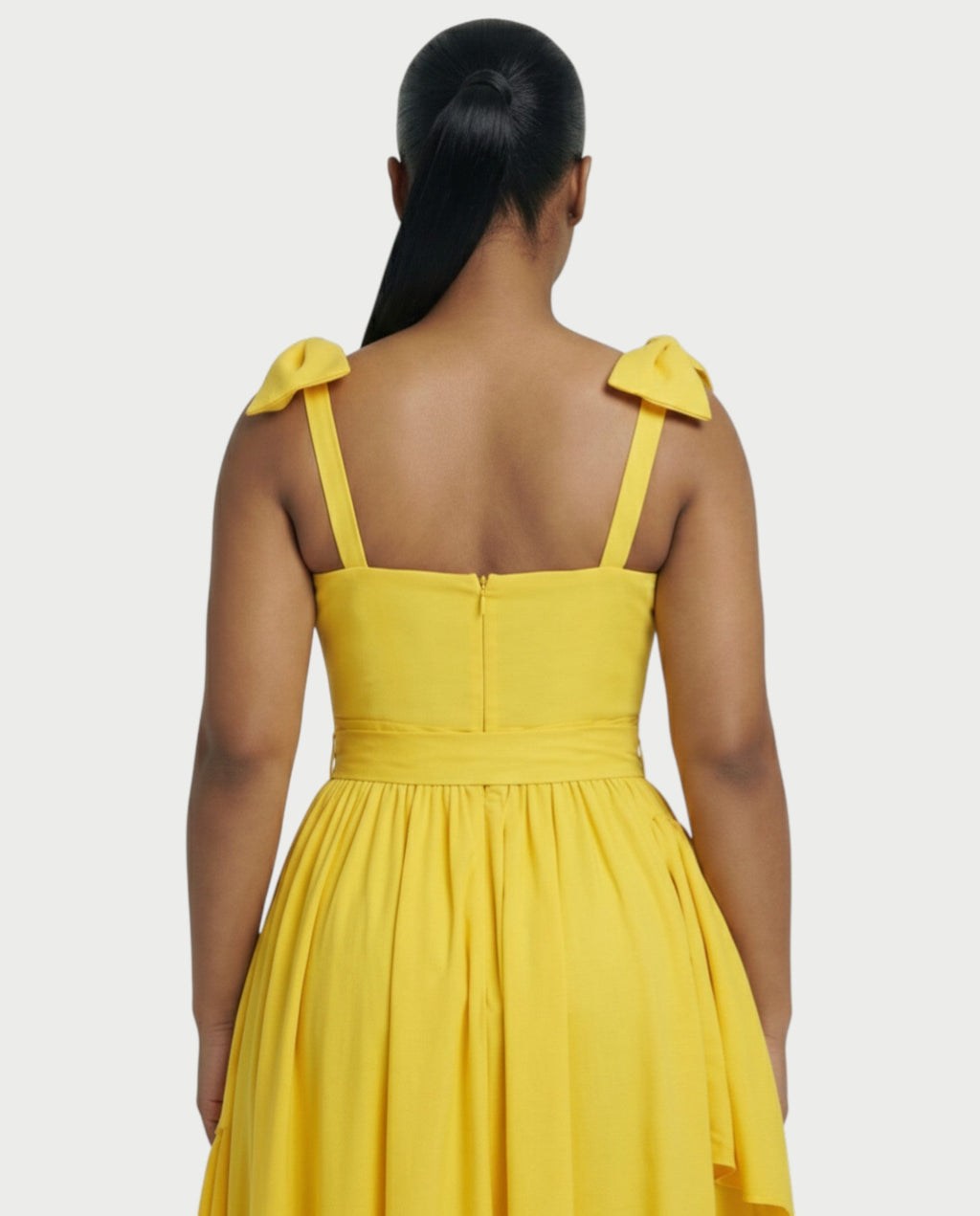 NARIMA Bow Ruffle Maxi Dress