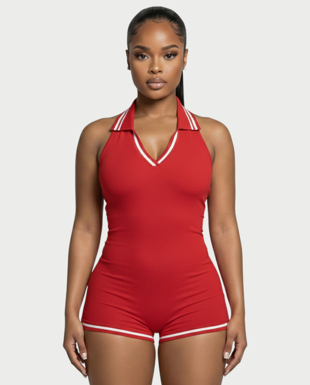 JEYNE Backless Halter Sleeveless Romper