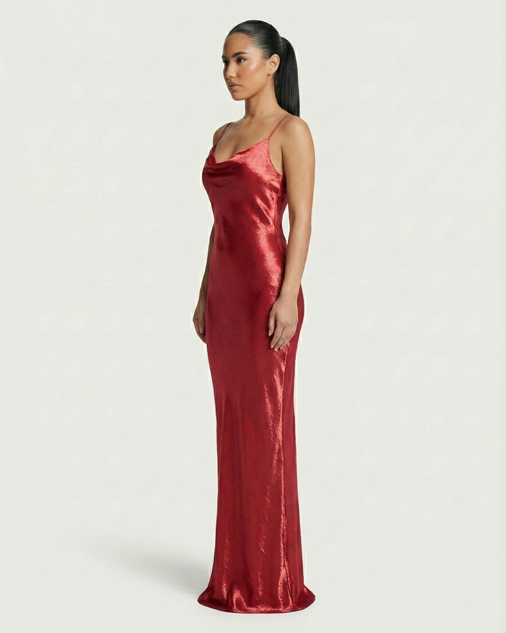 NILLA Cowl-Neck Backless Maxi Dress