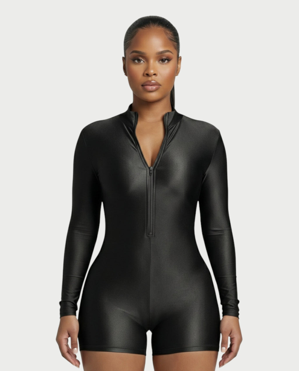 NADINE Turtleneck Long Sleeve Romper