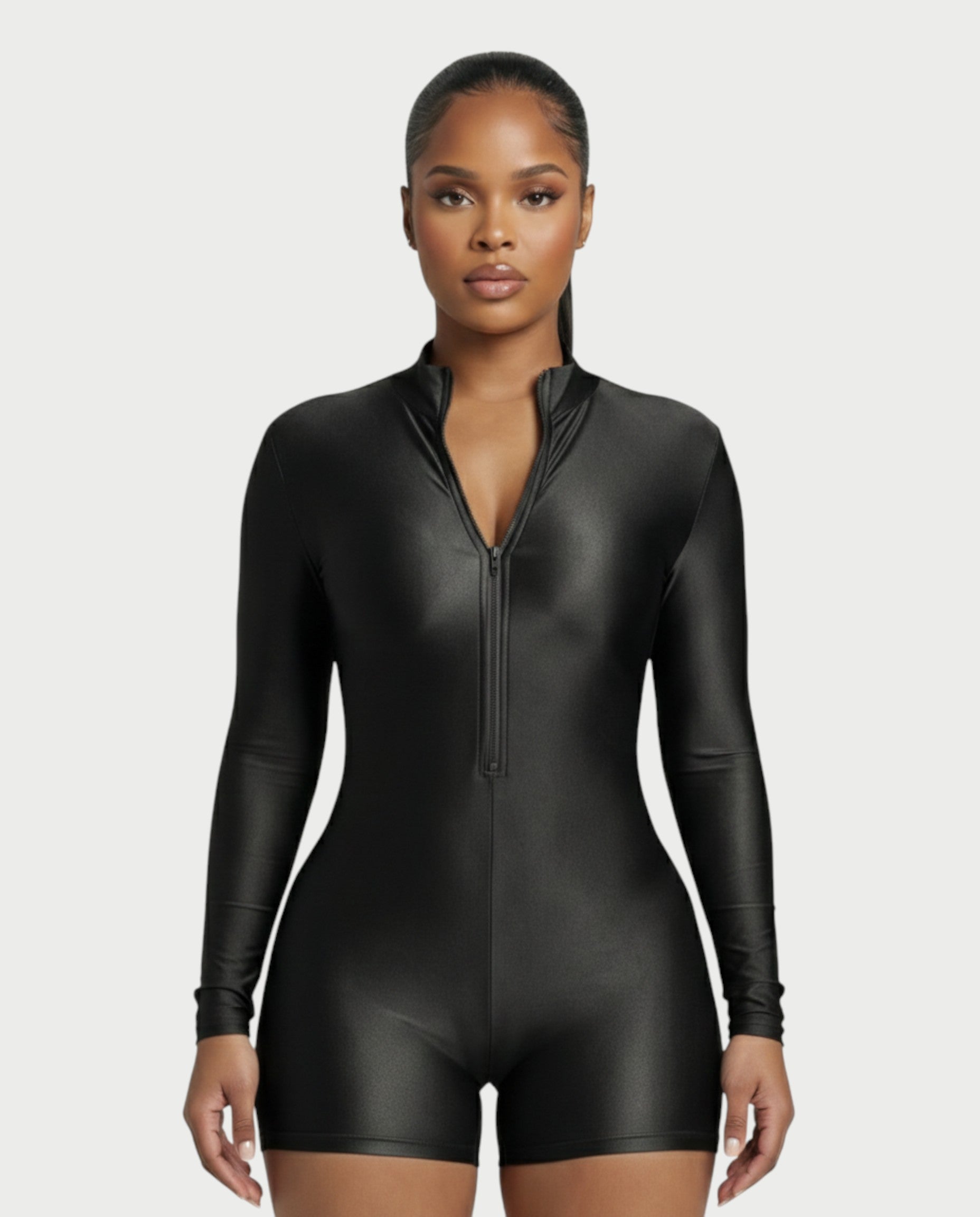 NADINE Turtleneck Long Sleeve Romper