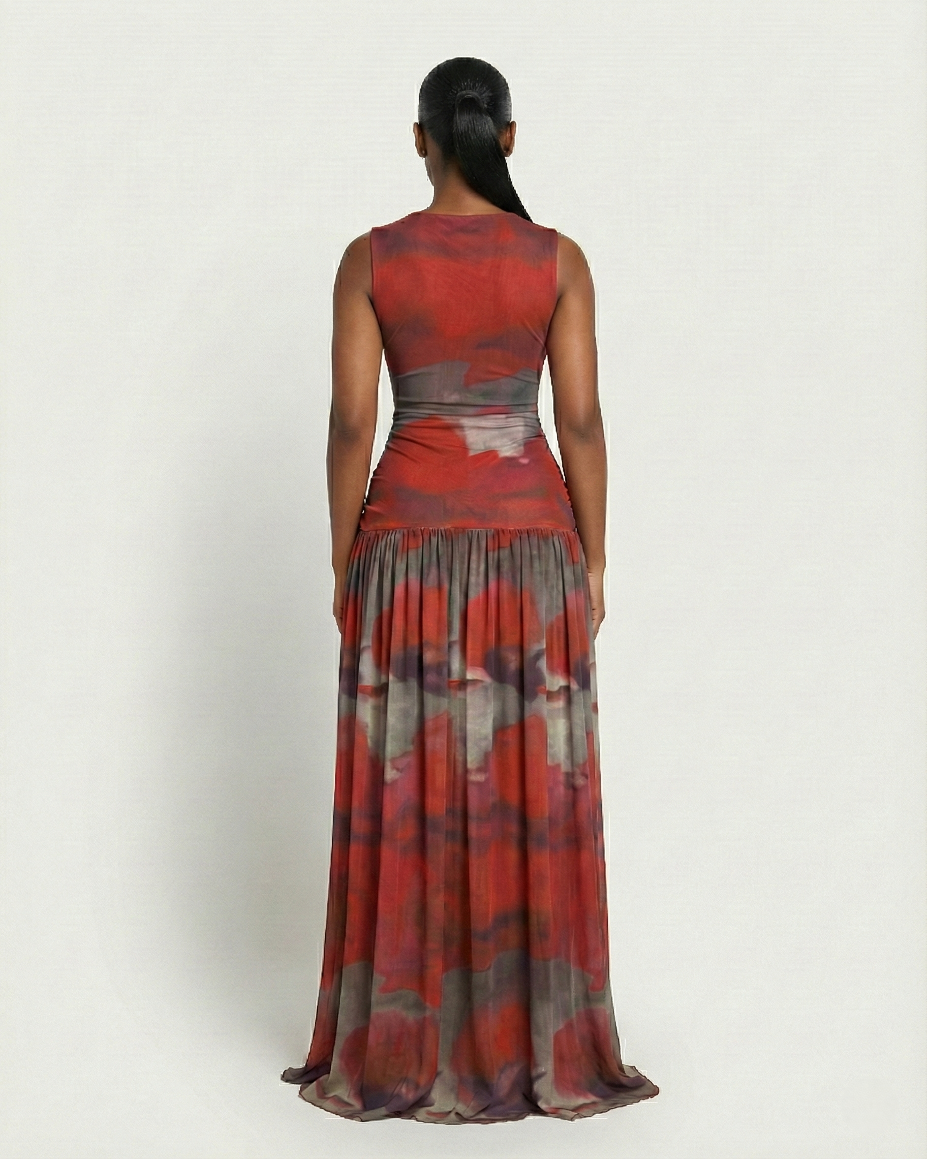 NAIRA Twisted Waist Maxi Dress