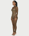 KIZZY Corset Style Leopard Jumpsuit