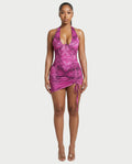 DELARA Halter Mini Dress