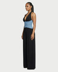 AMARIS Halter Neck Backless Wide Leg Jumpsuit