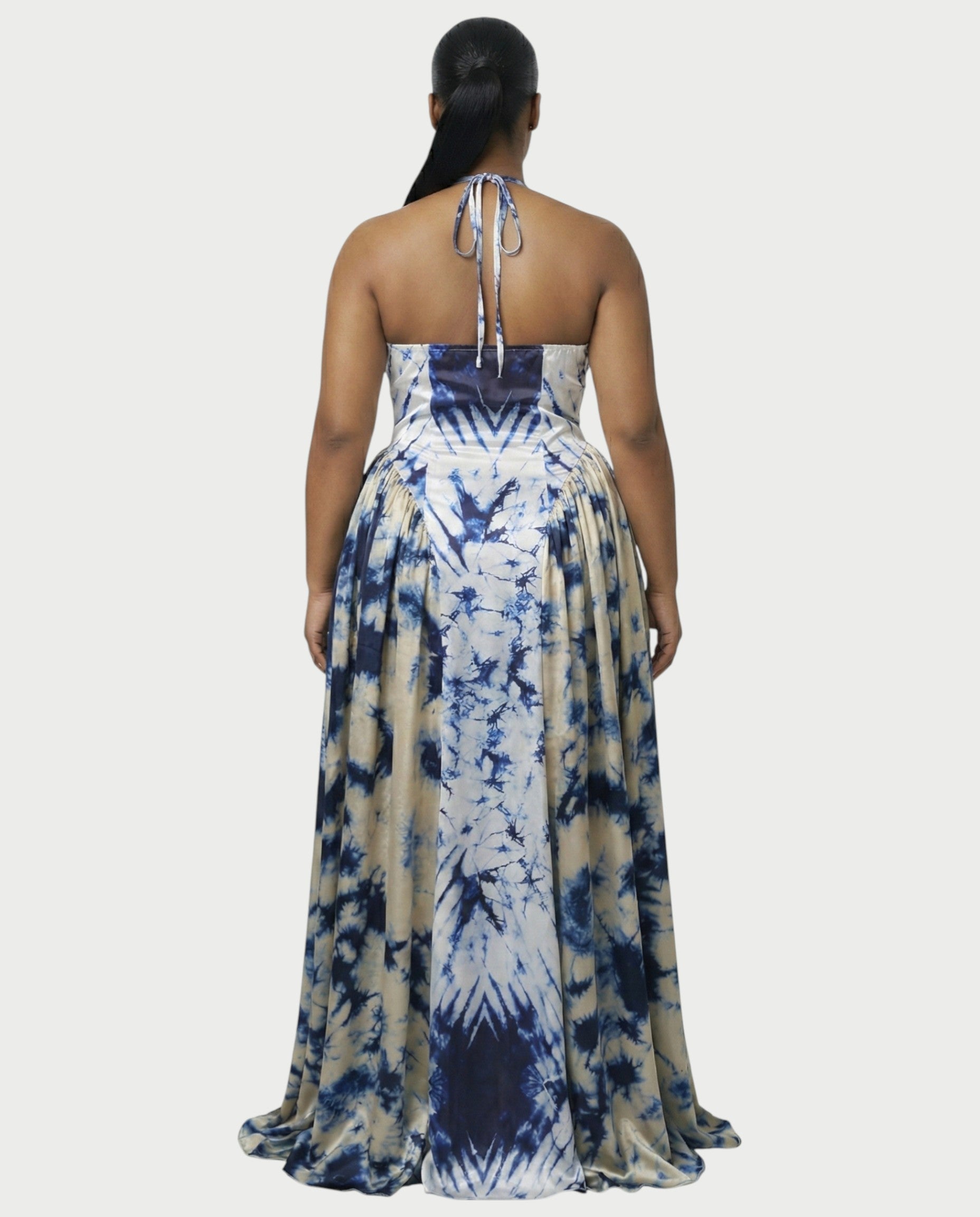 VAYLA Satin Flowy Maxi Dress