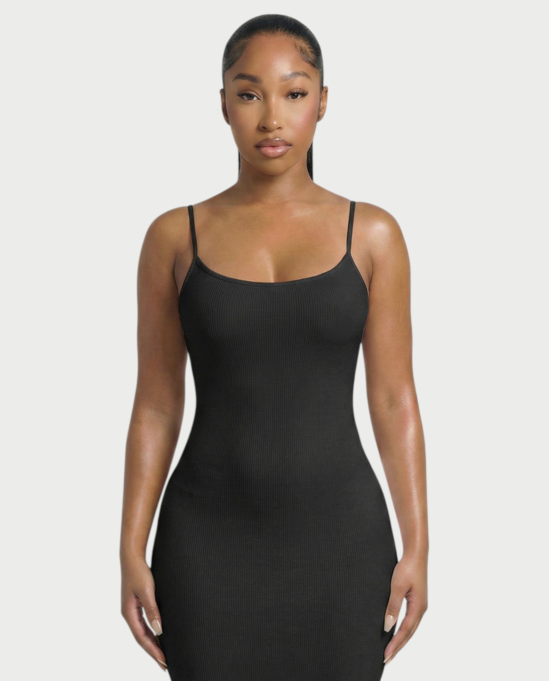 Ribbed Spaghetti Strap Maxi Dress