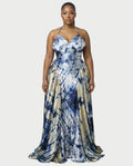 VAYLA Satin Flowy Maxi Dress