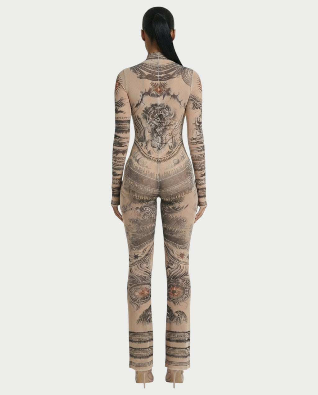 KORI Mesh Printed Jumpsuit