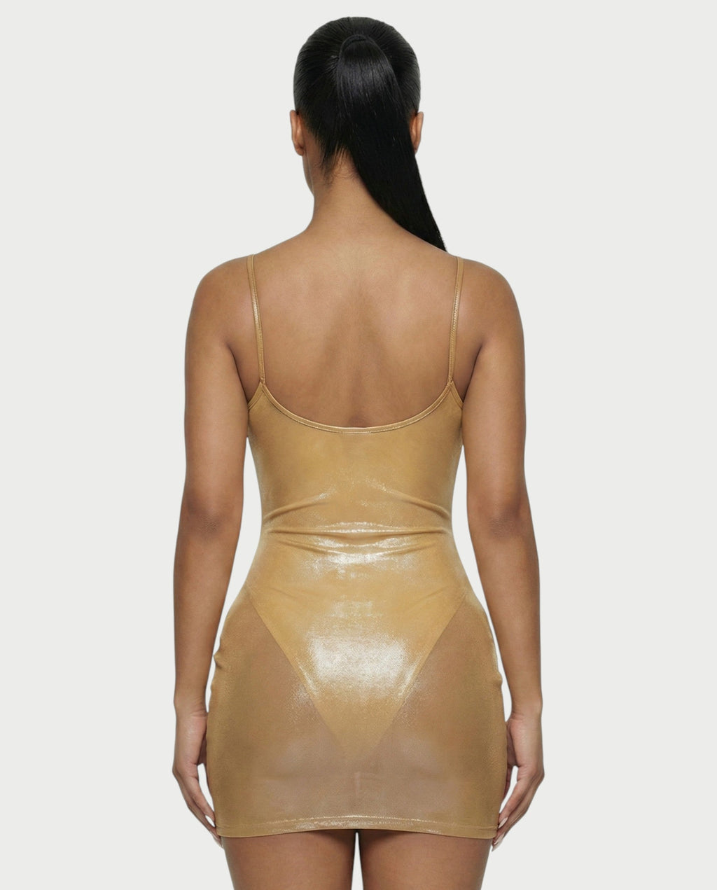 ZARI Shimmer Bodysuit Mini Dress