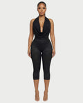 KATRINA Cowl Neck Lace Jumpsuit