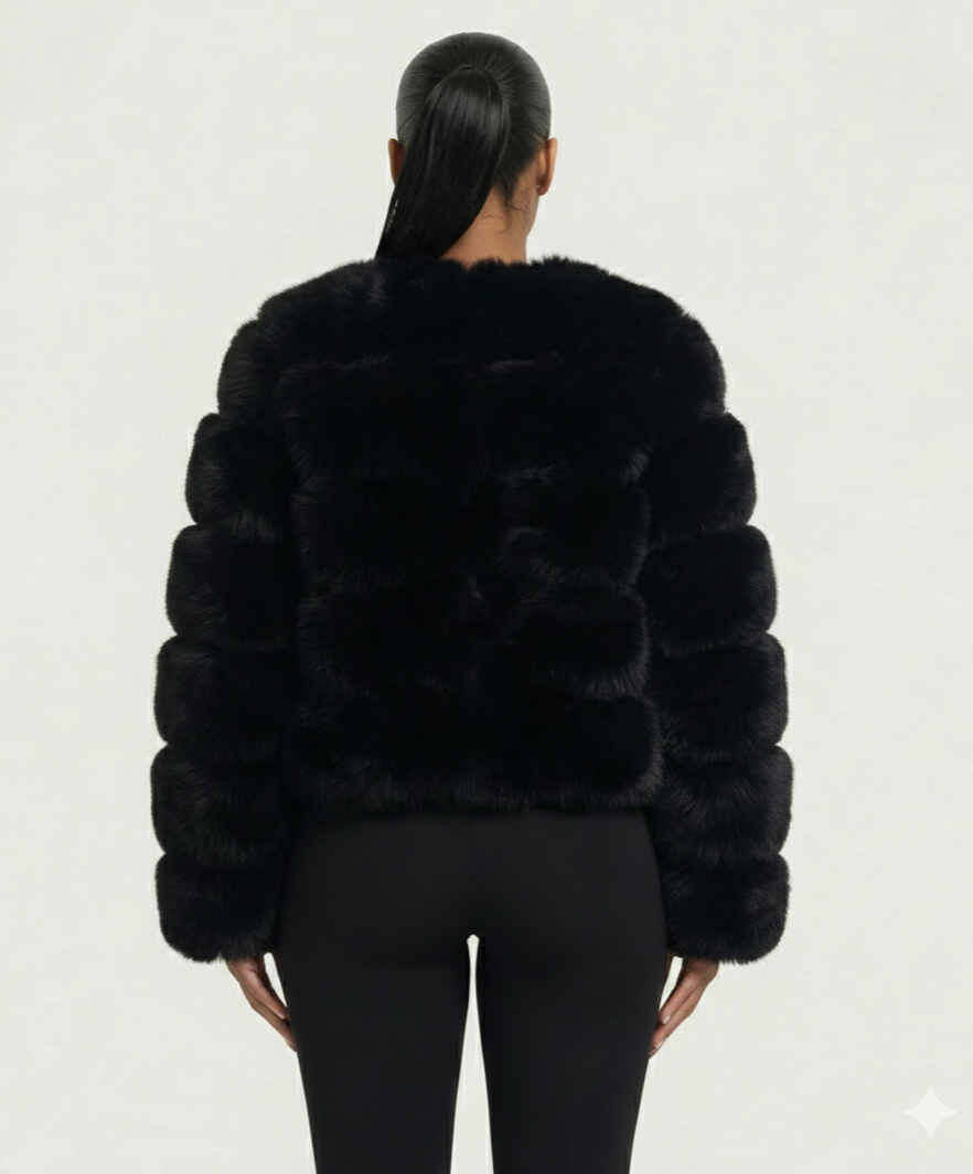 BEATRICE Faux Fur Bubble Jacket