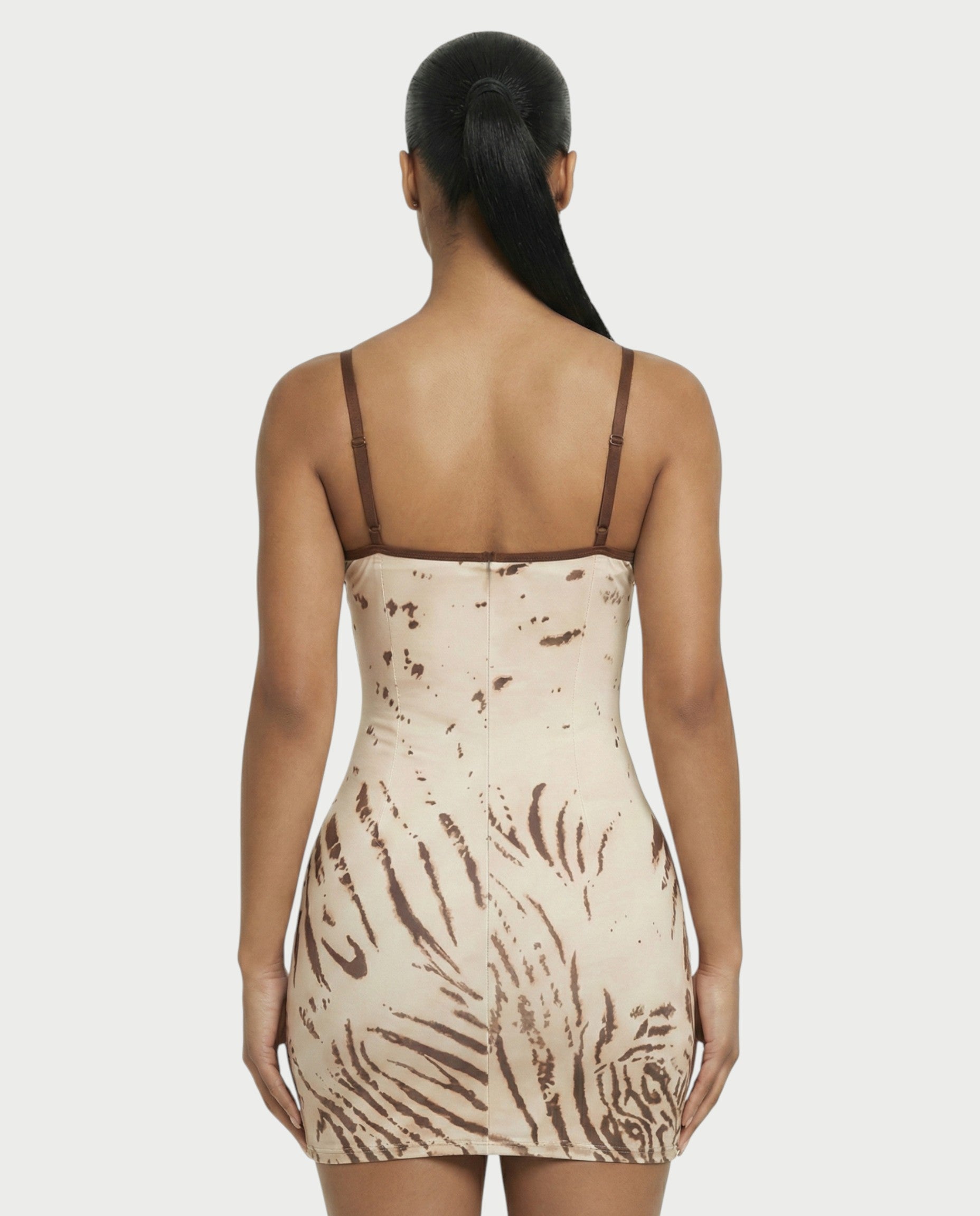 EMILIA Zebra Print Bodycon Mini Dress