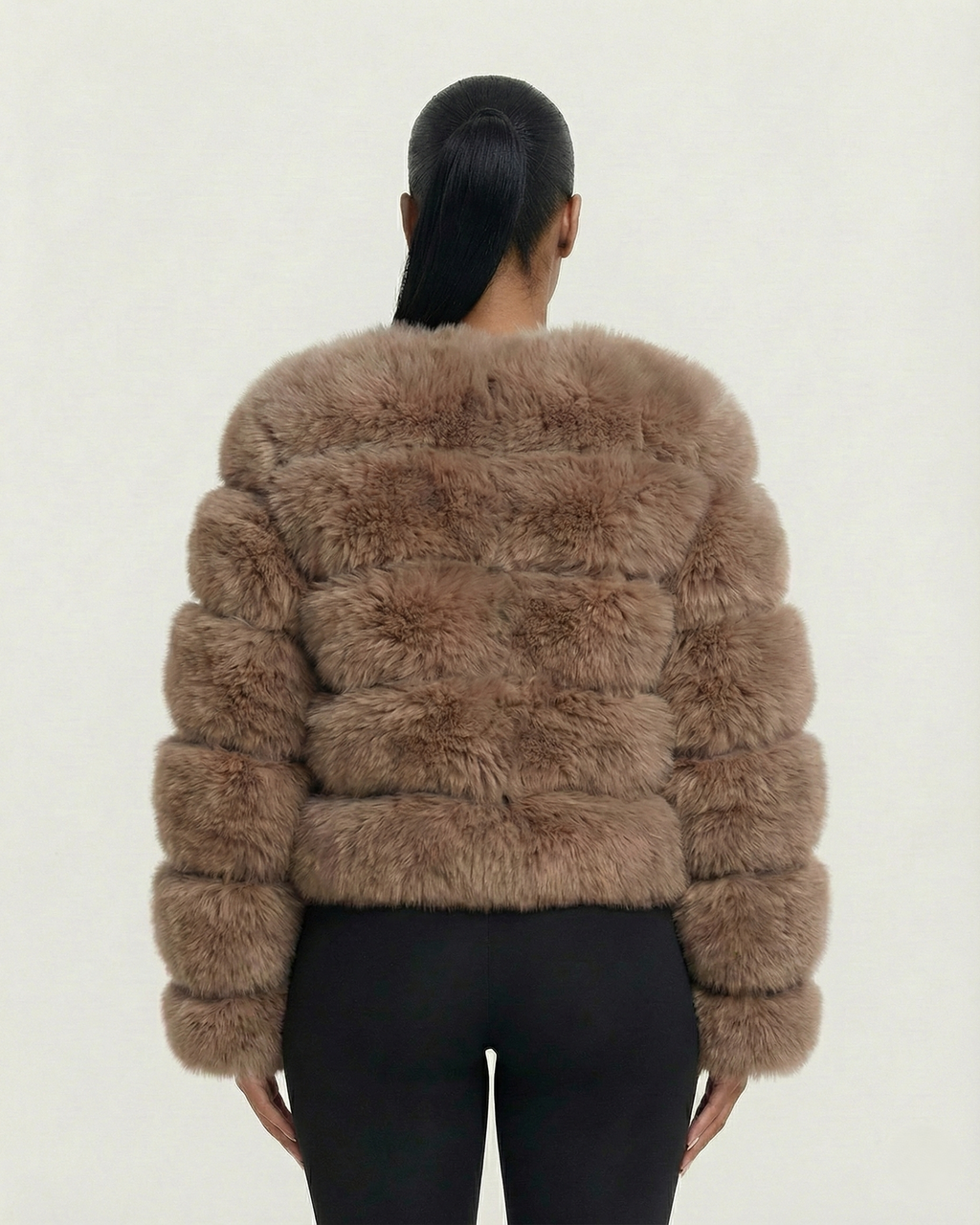 BEATRICE Faux Fur Bubble Jacket