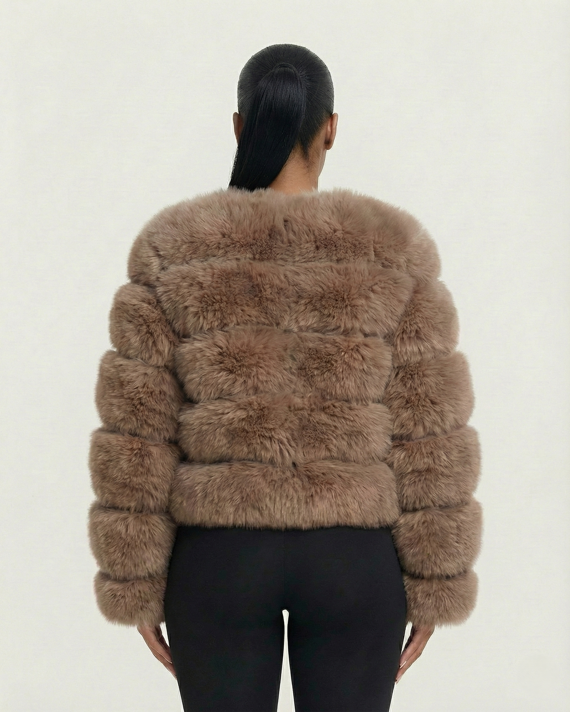 BEATRICE Faux Fur Bubble Jacket