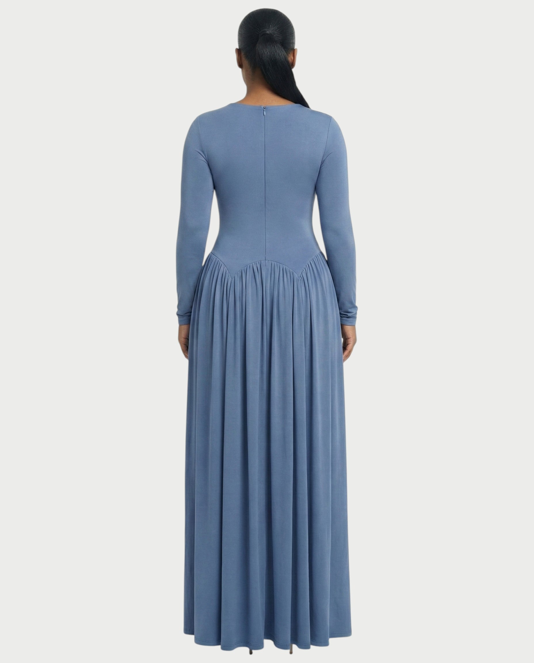 VIRELYA Cut-out Flowy Maxi Dress