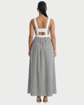 TALYA Striped deep V-neck Maxi Dress