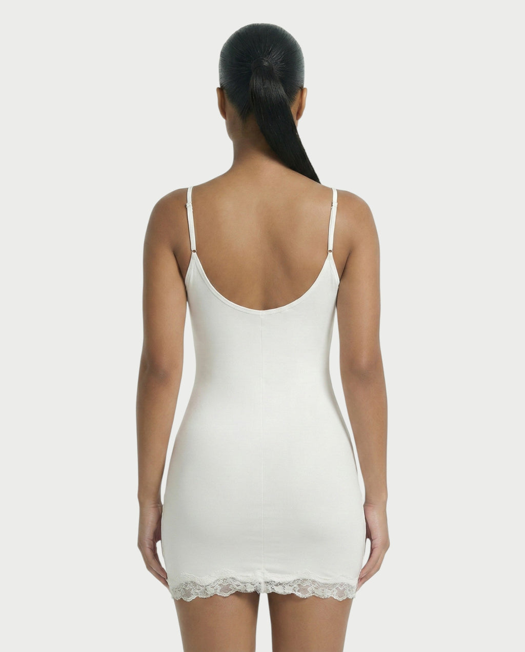 MEVAYA Lace-Trim Cami Bodycon Mini Dress