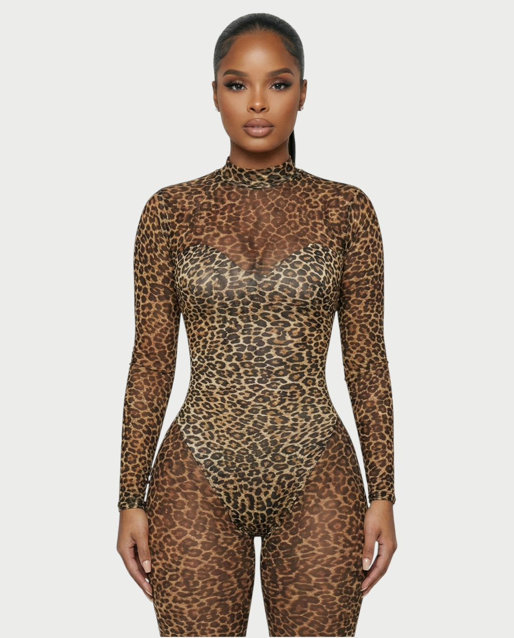 KIZZY Corset Style Leopard Jumpsuit