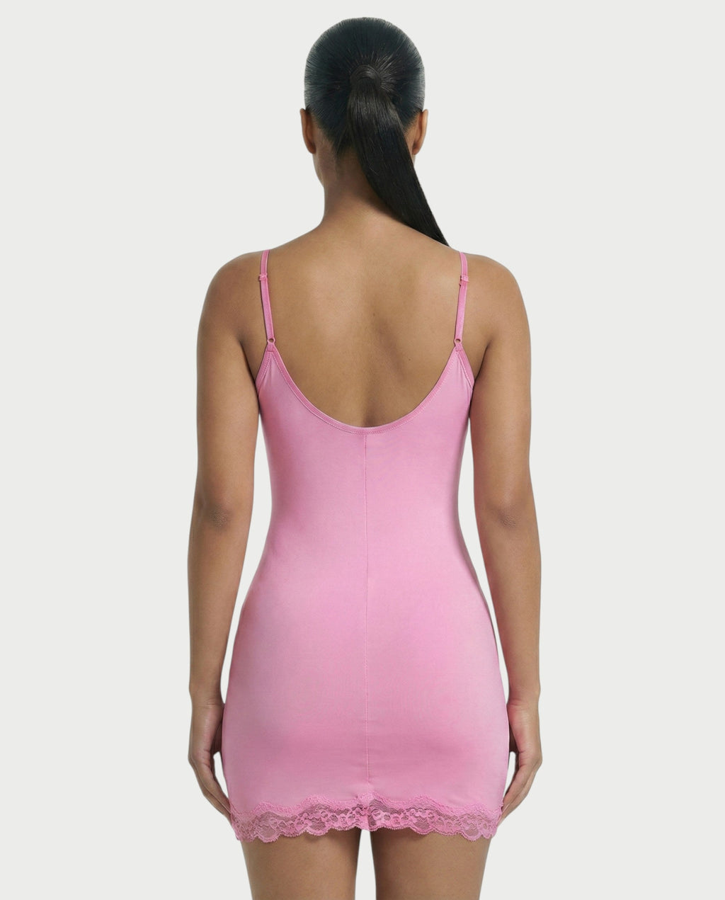 MEVAYA Lace-Trim Cami Bodycon Mini Dress