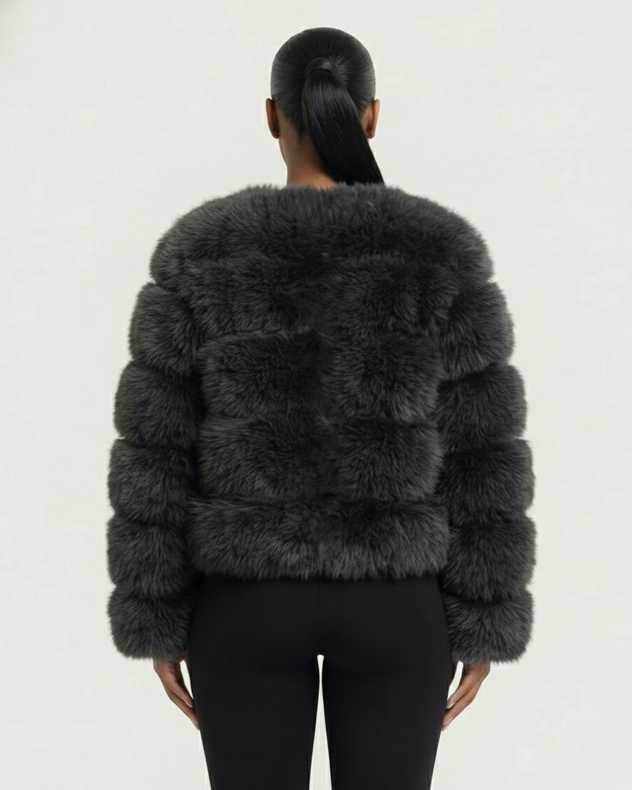 BEATRICE Faux Fur Bubble Jacket