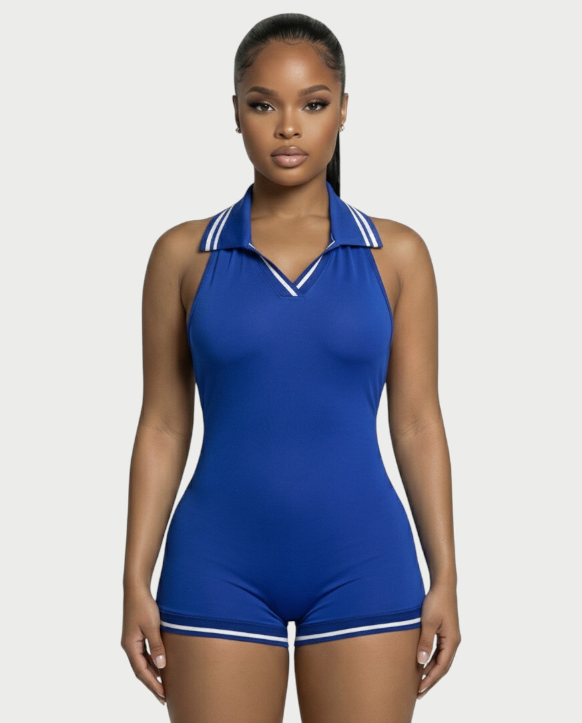 JEYNE Backless Halter Sleeveless Romper