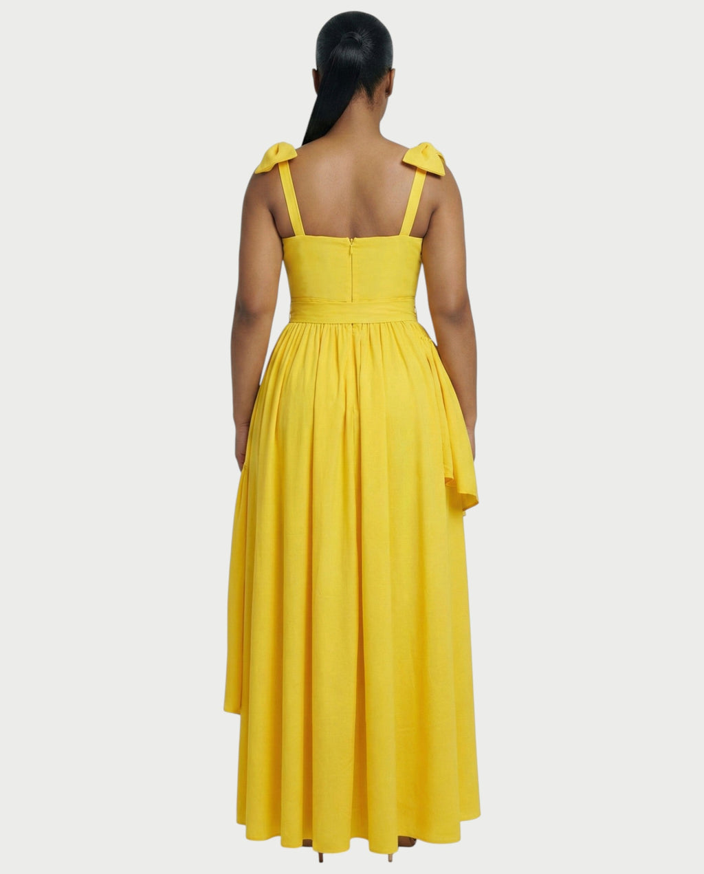 NARIMA Bow Ruffle Maxi Dress