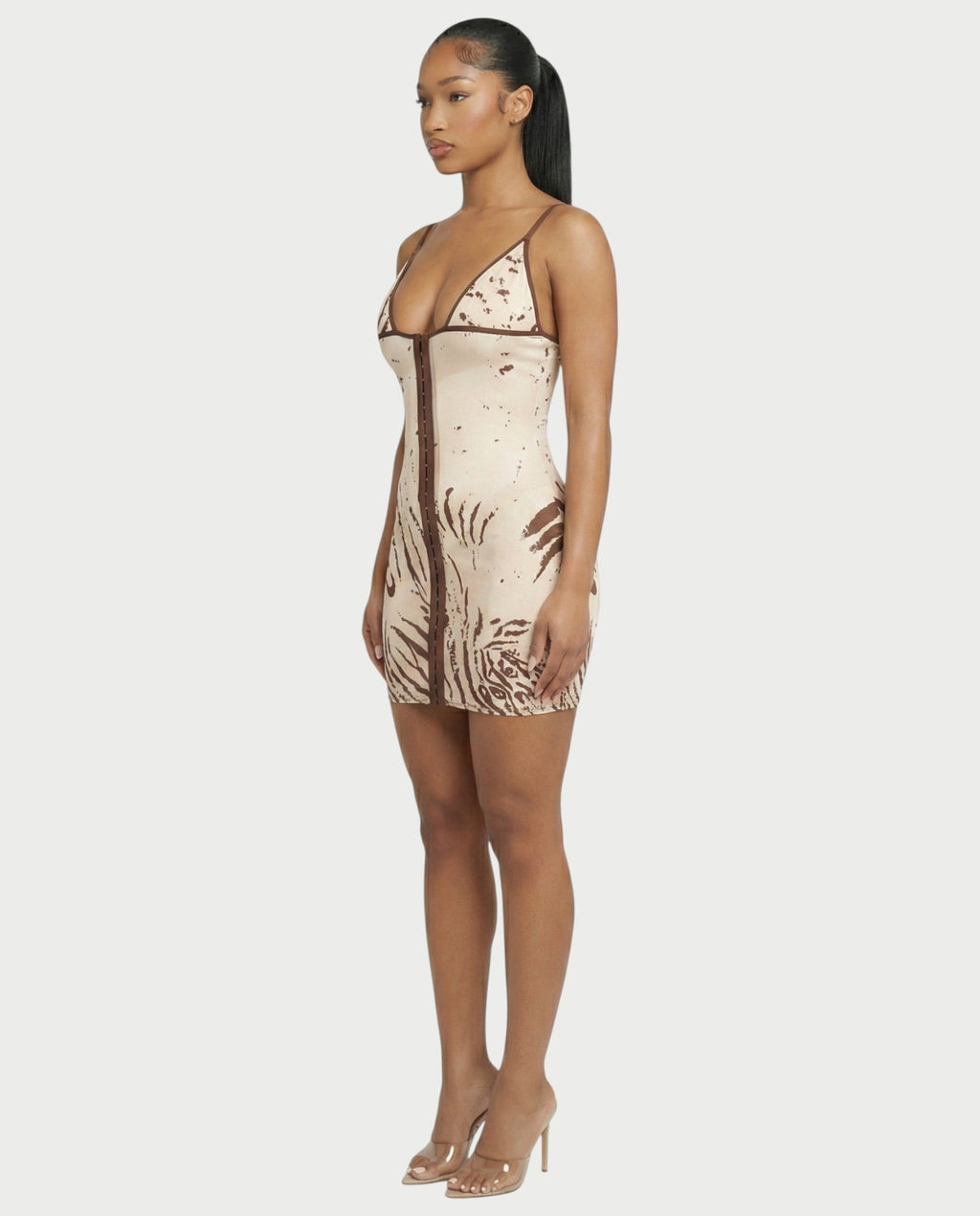 EMILIA Zebra Print Bodycon Mini Dress