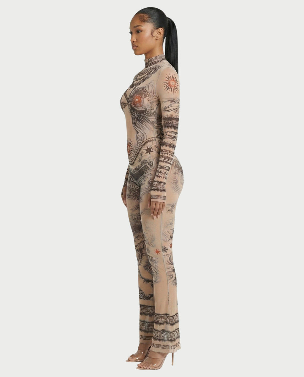 KORI Mesh Printed Jumpsuit